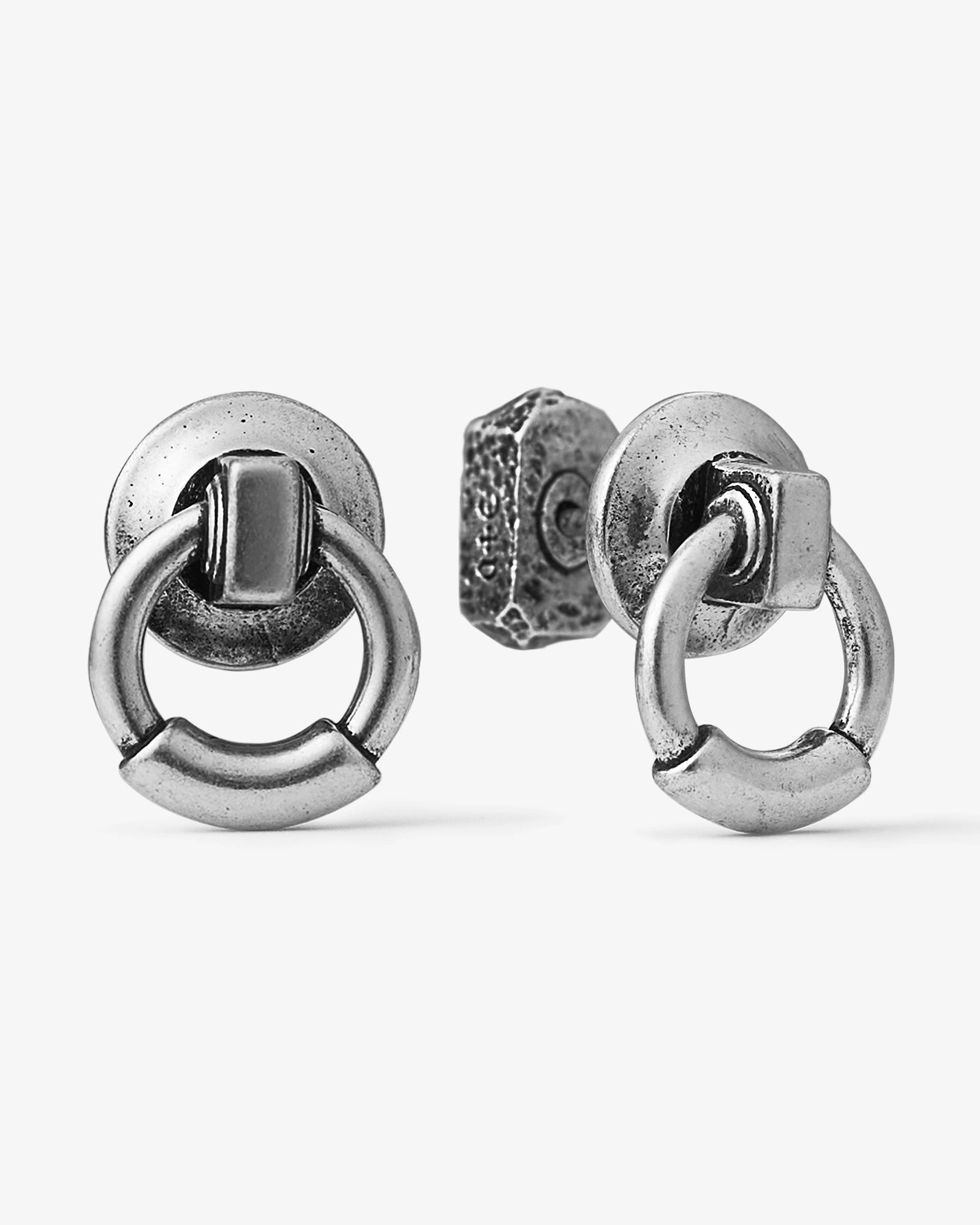 Valor Onyx Stud Earring, Sterling Silver | Men's Earrings | Miansai